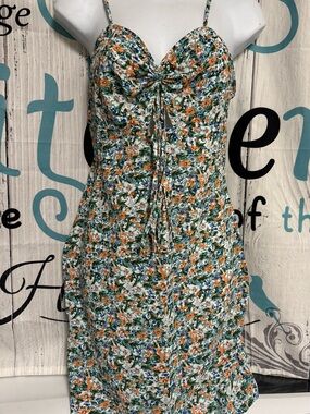 ditsy floral bodycon dress Plus Size Ditsy Floral Pink Square Neck Bodycon Dress – Pluspreorder main image 1